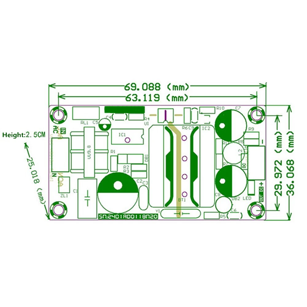 12V 2A Isolated Switching Power Supply 220V to 12V