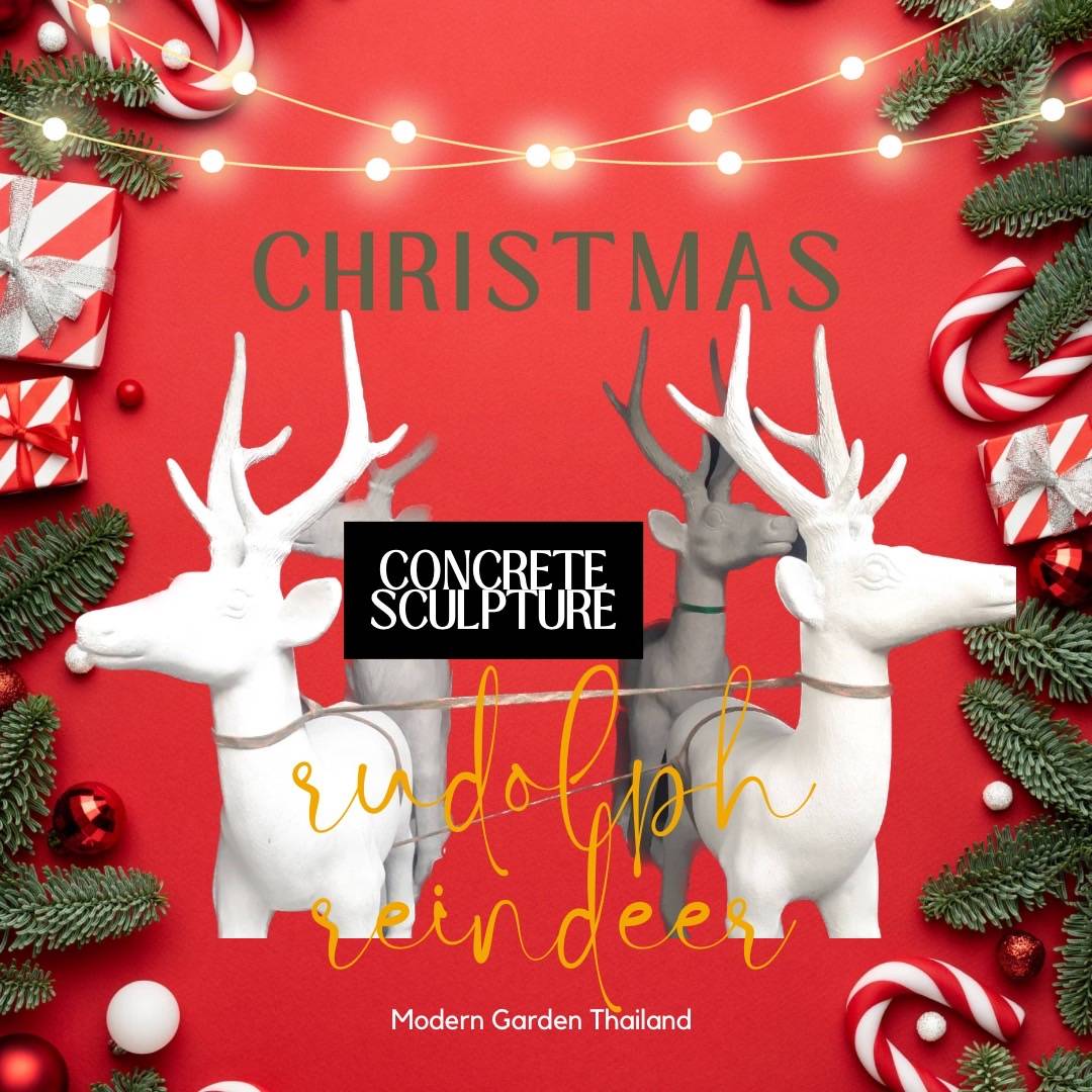 Promotion กวางChristmas งานปูนตกแต่งบ้านและสวน