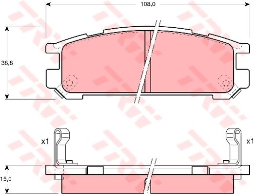 TRW ผ้าเบรค หลัง SUBARU IMPREZA 1.6 , 1.8 , 2.0 ปี 93' - 97' COTEC