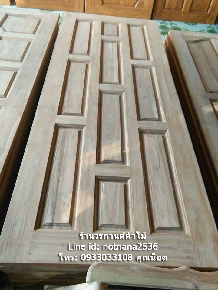 ประตูไม้สักเกรดB รหัสCB38