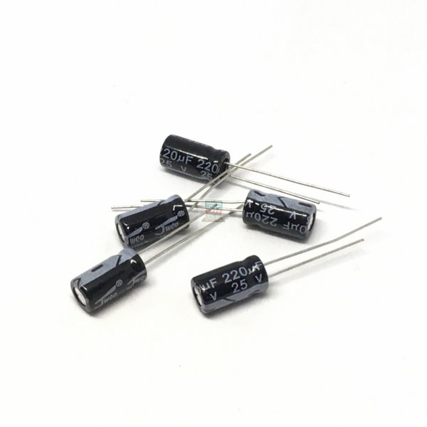 C 25V 220uF 5pcs