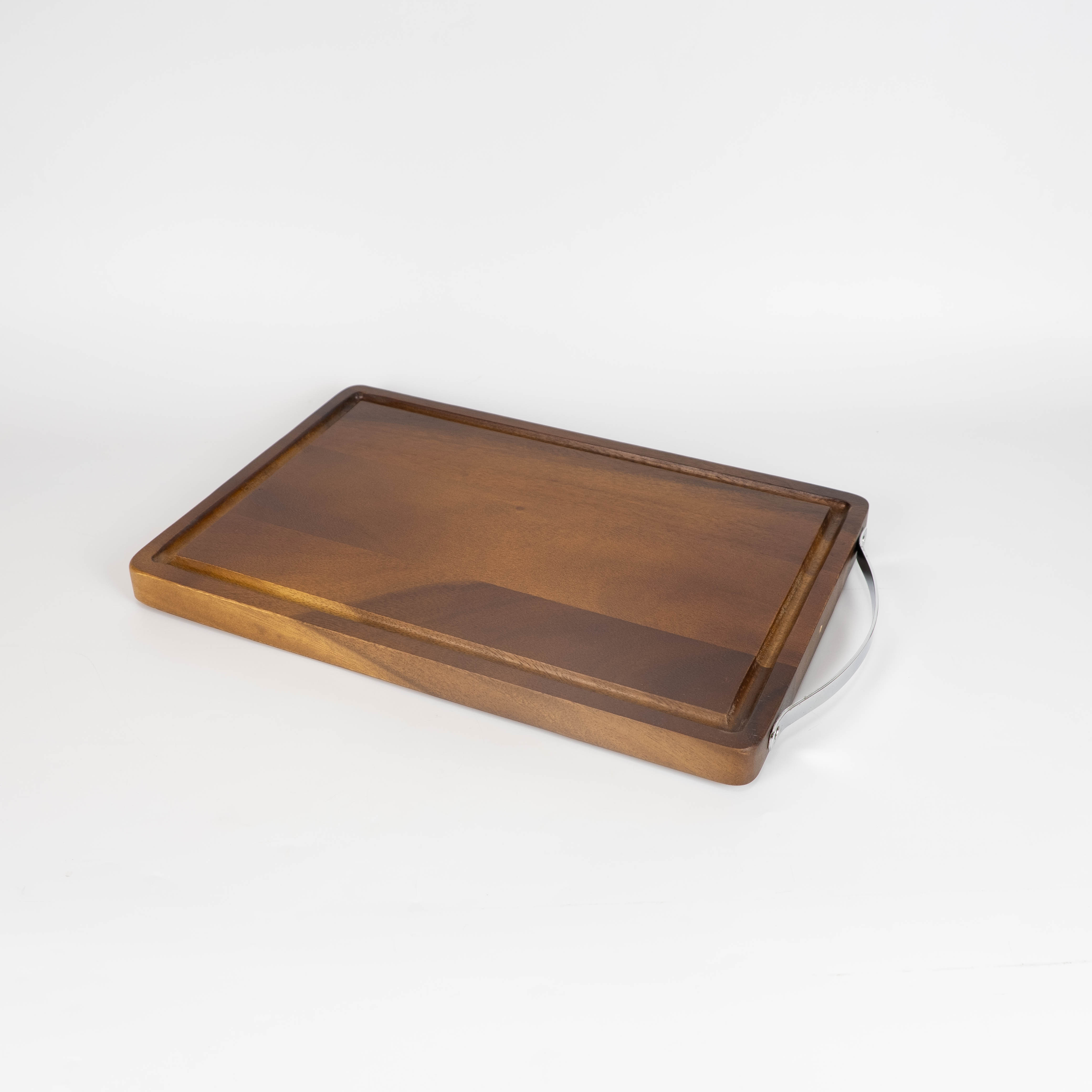 MINIWOOD เขียงหูจับโลหะ เขียงไม้จามจุรี เขียงไม้จริง Wooden cutting board FOOD GRADE
