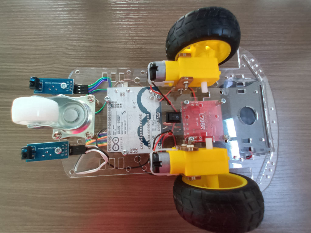 ชุดคิท หุ่นยนต์ Arduino เดินตามเส้น 2 เซ็นเซอร์ (Tracing Infrared)