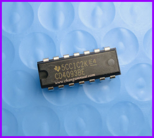 CD4093BE ไอซี CMOS QUAD 2-INPUT NAND DIP-14