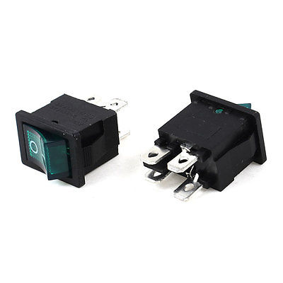 Green Button On-Off 3Pin