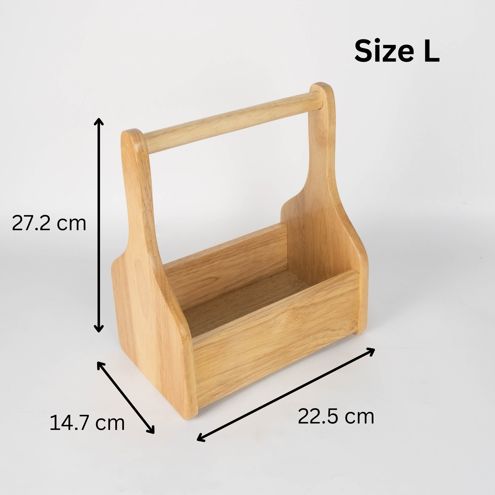 MINIWOOD ตะกร้า ทรงสูง ตระกร้าไม้ ใส่เครื่องปรุง Wooden Basket