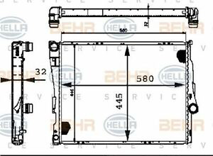 BEHR-P หม้อน้ำ BMW 3(E46) M43 N42, E85