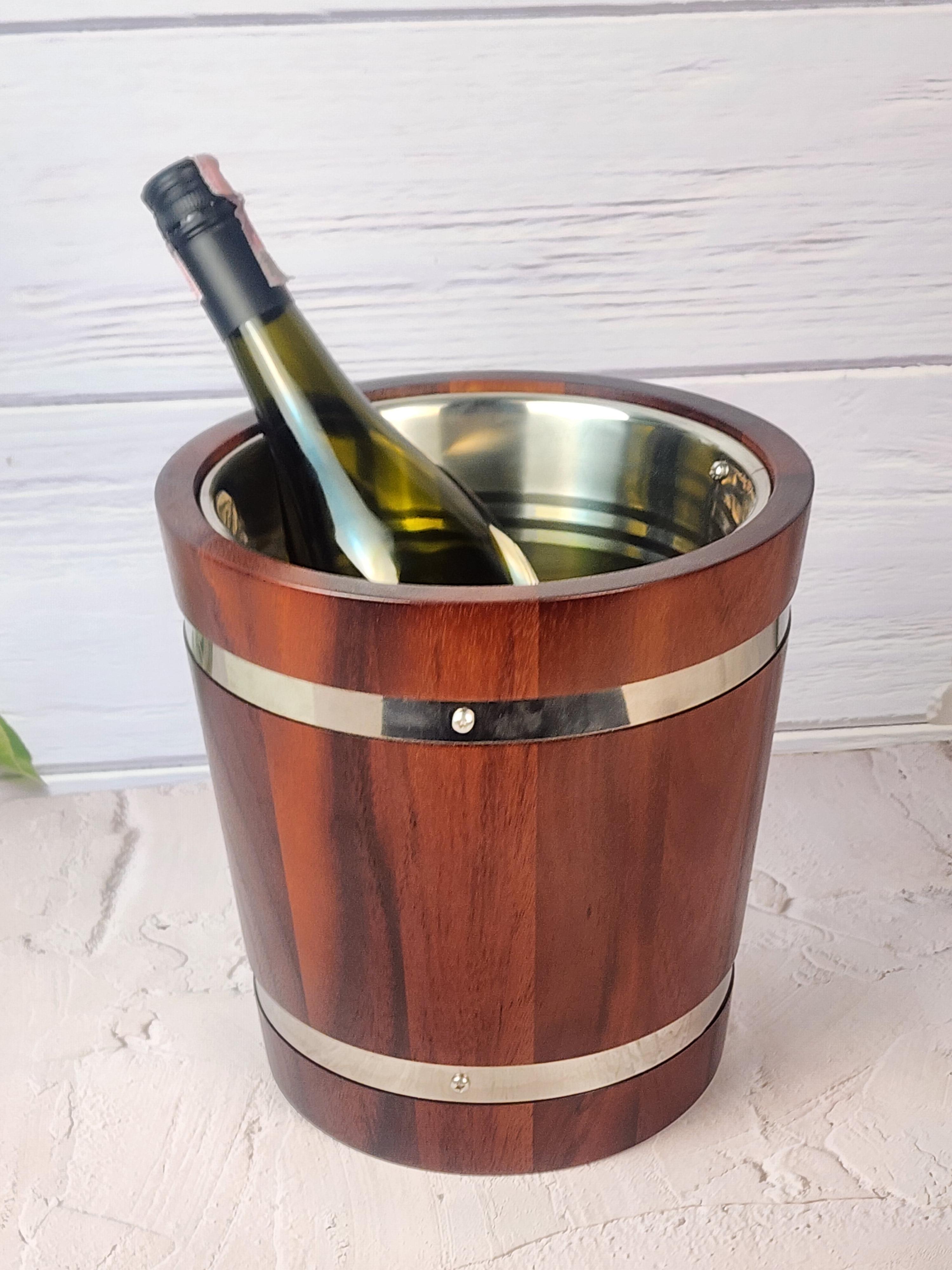 MINIWOOD ถังแช่ไวน์ ถังเสริฟไวน์ Wine Cooler ขนาดโต 9 นิ้ว สูง 9 นิ้ว