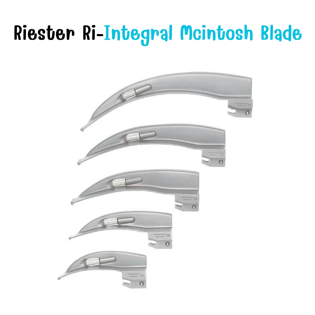 Ri-integral Mcintosh Blade เบลด Fiber Optic แบบหุ้มท่อนำแสง ยี่ห้อ Riester : Germany
