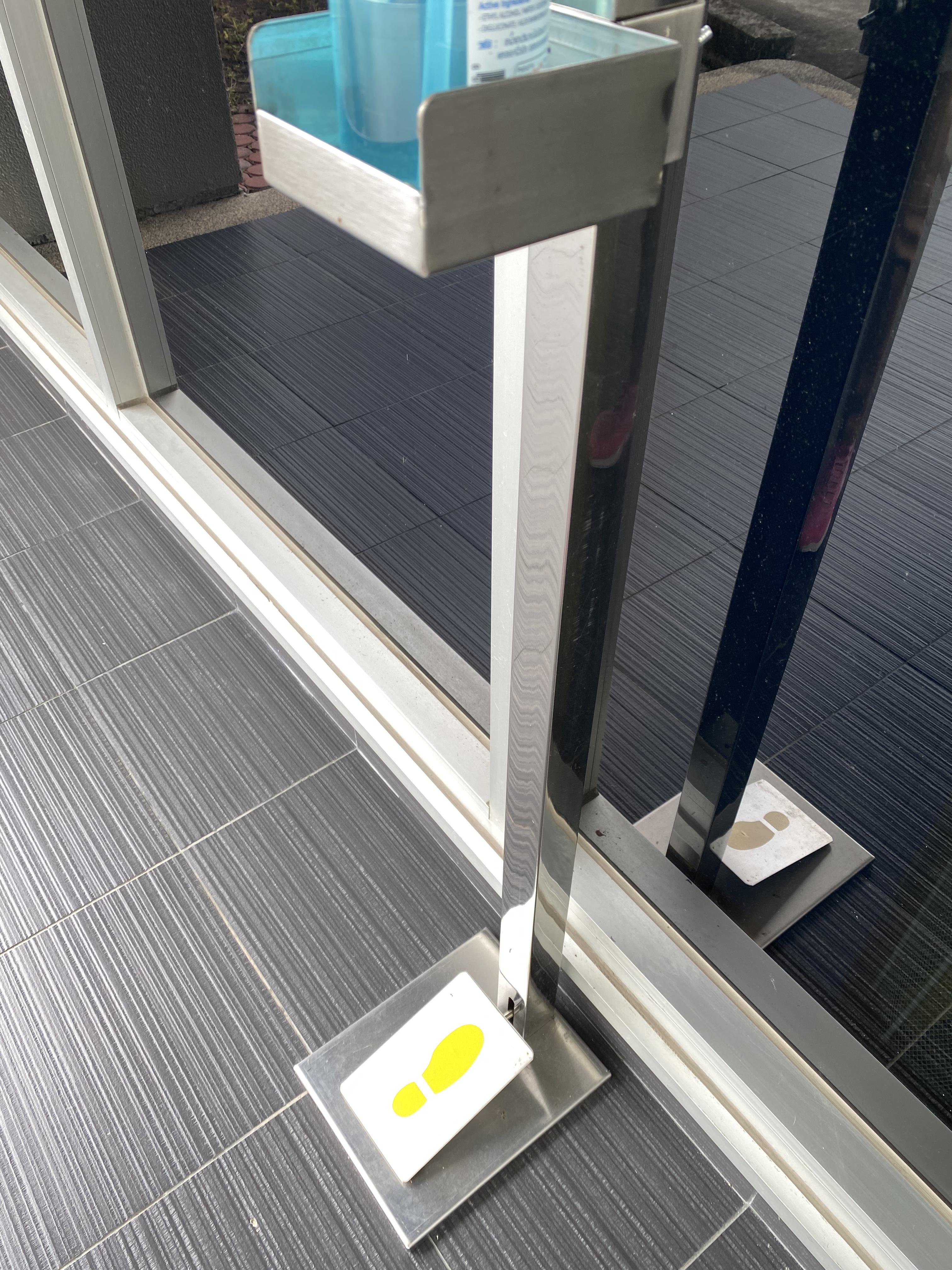 อุปกรณ์จ่ายแอลกอฮอล์แบบเท้าเหยียบ วัสดุสแตนเลส 304