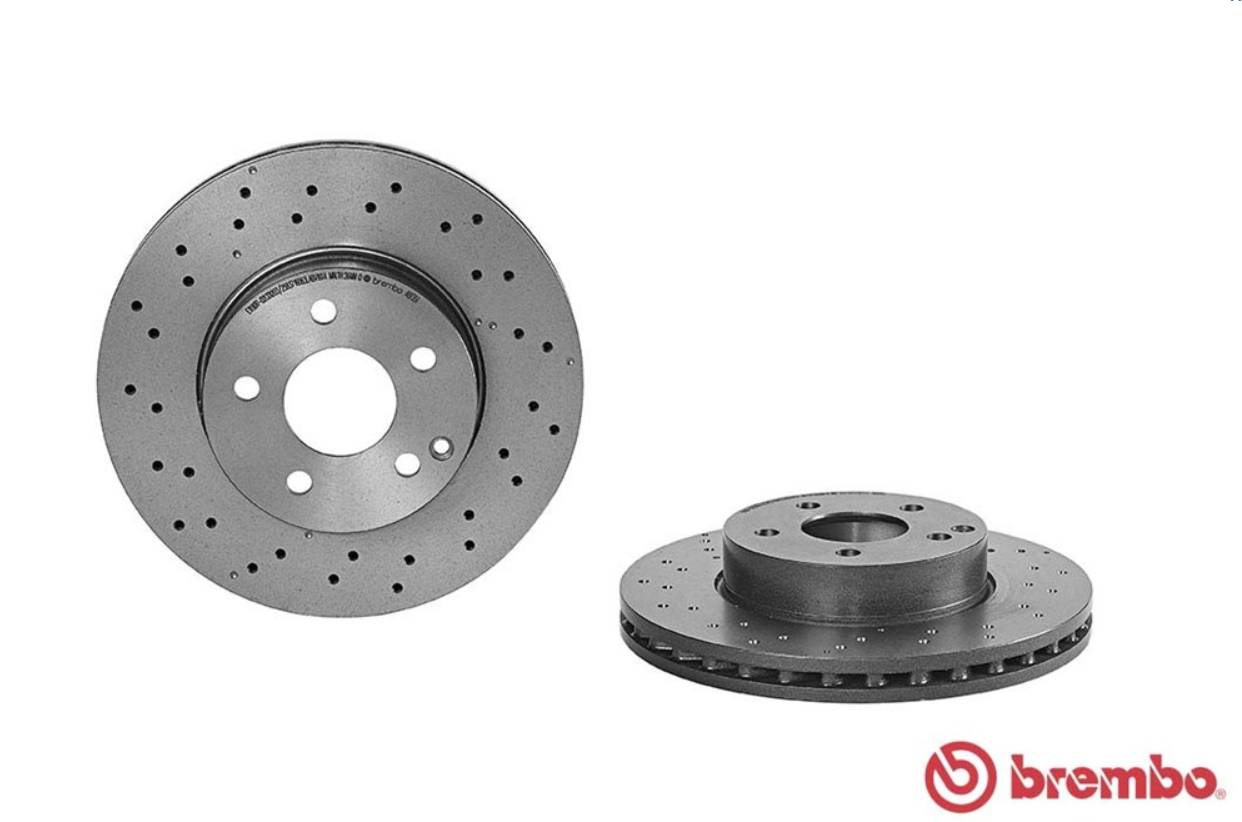 จานเบรค Mercedes-Benz W204 C200 250 (HC UV Dr) (คู่หน้า) ปี 2011 - 2014 / Brembo