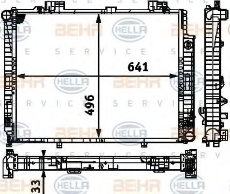 BEHR-P หม้อน้ำ BENZ E(W210) E200 Kom