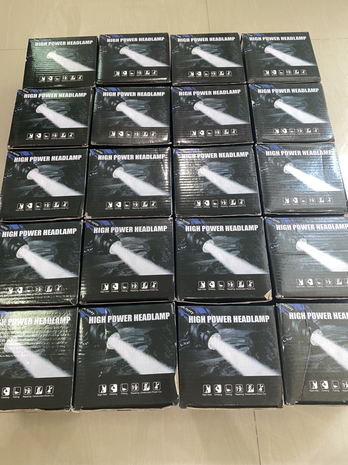 ไฟฉายคาดศรีษะ LED แสงสีขาว ซูมได้ ชาร์จไฟได้ในตัว