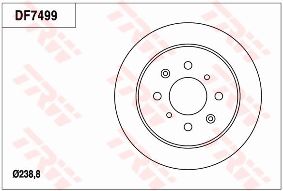 จานเบรค XPS เซาะร่อง (หลัง) JAZZ '08