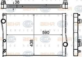 BEHR-P หม้อน้ำ BMW X6(E71,72) 3.0d ดีเซล
