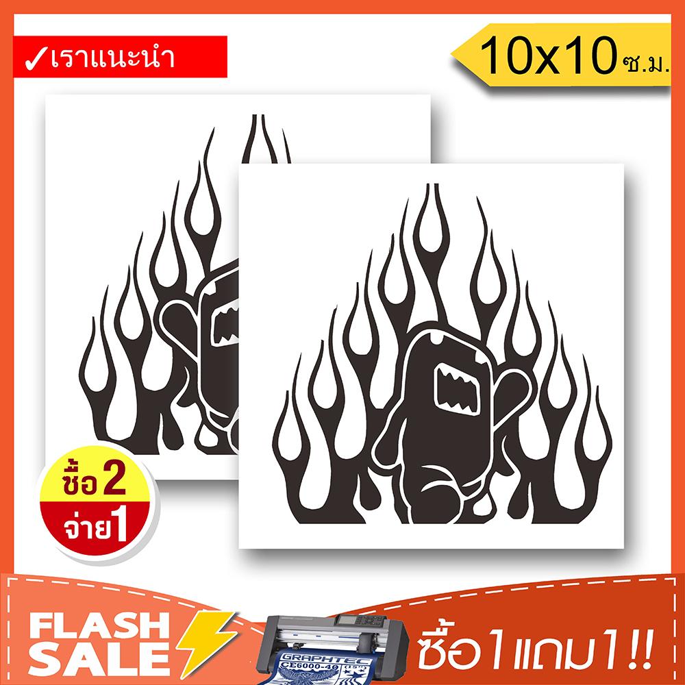 [ซื้อ1แถม1] สติ๊กเกอร์ FIRE JDM สติ๊กเกอร์ติดรถ PVCอย่างดี (★Graphic Design★) ลายเส้น2ชิ้น *สีดำ ซ้าย-ขวา By Hisoshop