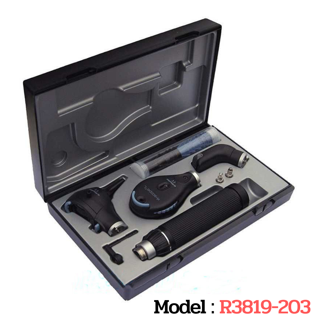 ชุดตรวจ ตา หู คอ รุ่น R3819-203 Ri-scope Perfect L3 Oto/L2 Ophth/Tongue Blade LED 3.5V Riester , Germany