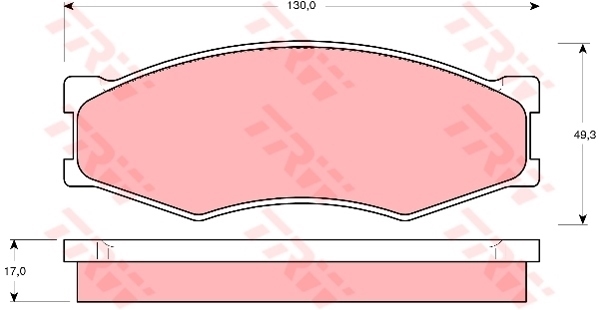 ผ้าเบรค TRW ล้อหน้า NISSAN Big M TD25 UTEC (GDB318)