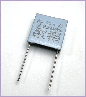 C 0.68uf 310V 684J 630V 680N/310v ไมล่าฟิล์ม ขากว้าง 15 มิล