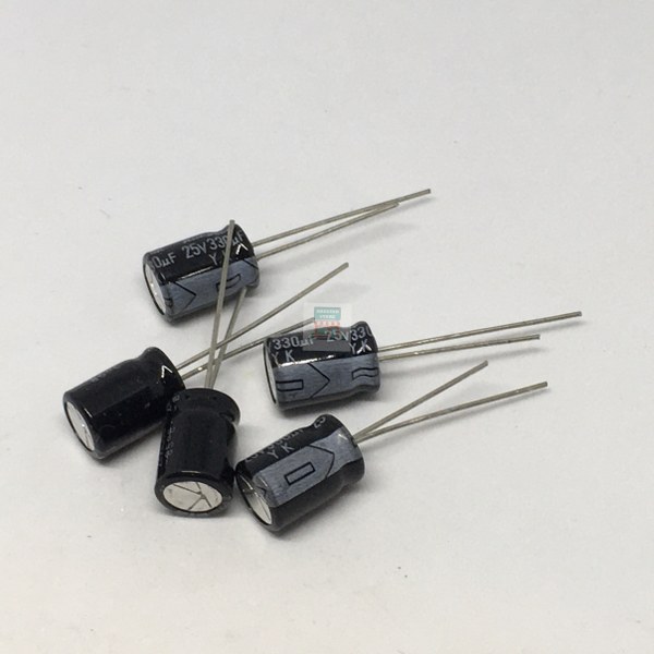 C 25V 330uF 5pcs