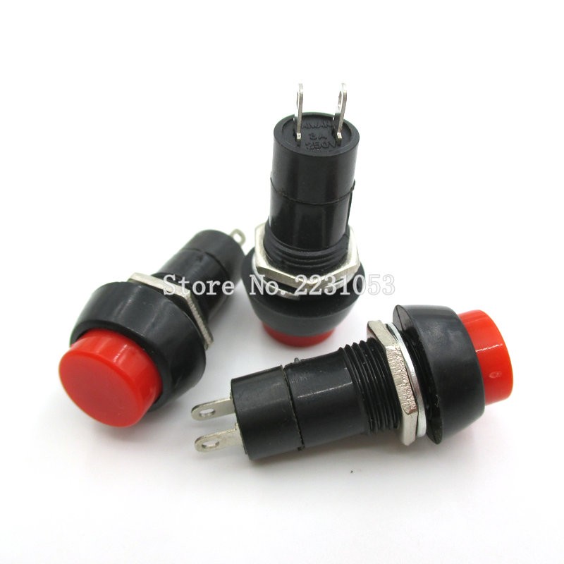 Plastic Push Button Switch 3A 250V 2PIN