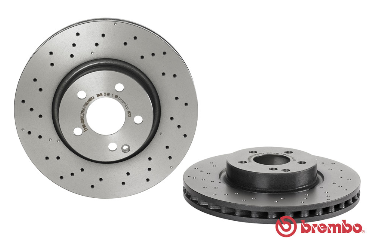 จานเบรค Mercedes-Benz W204 C250 280 300 (คู่หน้า) ปี 2011 - 2014 / Brembo