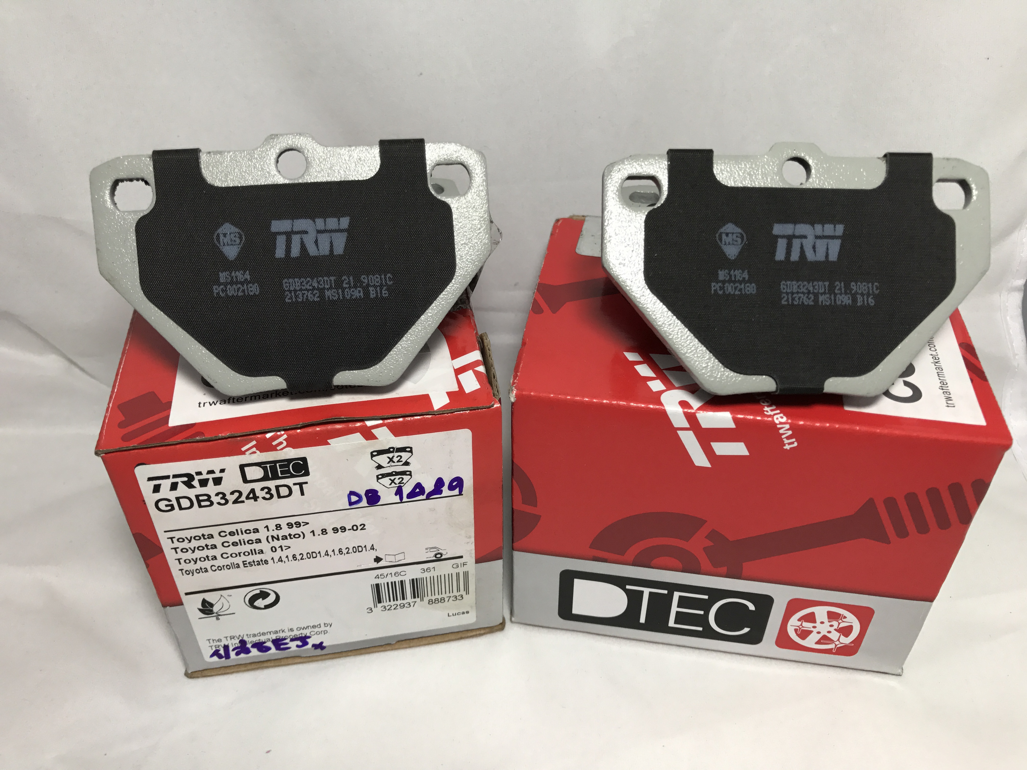 TRW ผ้าเบรค หลังToyota Celica 2 ประตู 1.8 SX ปี 1999 ATEC (GDB3243)