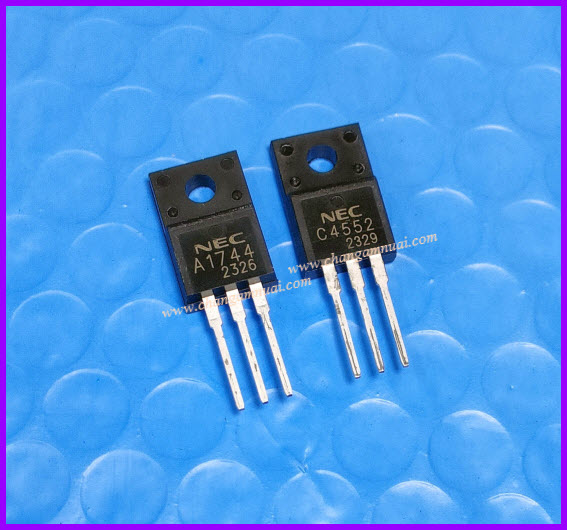 C4552 A1744 100V 15A ทรานซิสเตอร์ TO-220-F สินค้าคู่ละ แท้