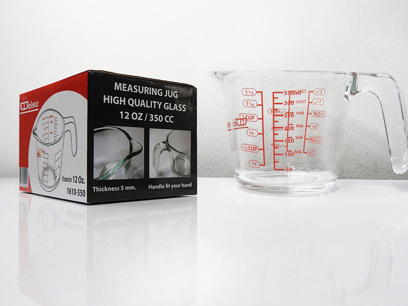 ถ้วยตวงดีลิซิโอ้ (DDelisio) 12 OZ หรือ 350 cc แก้วหนา 5 mm. 1610-550