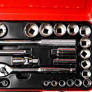 ชุดลูกบ็อก 89-509 STANLEY 43 ชิ้น ขนาด 1/2 นิ้ว พร้อมกล่องเหล็ก