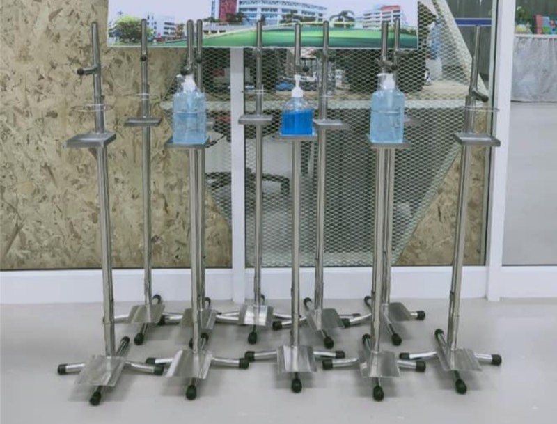 อุปกรณ์จ่ายแอลกอฮอล์แบบเท้าเหยียบ วัสดุสแตนเลส 201