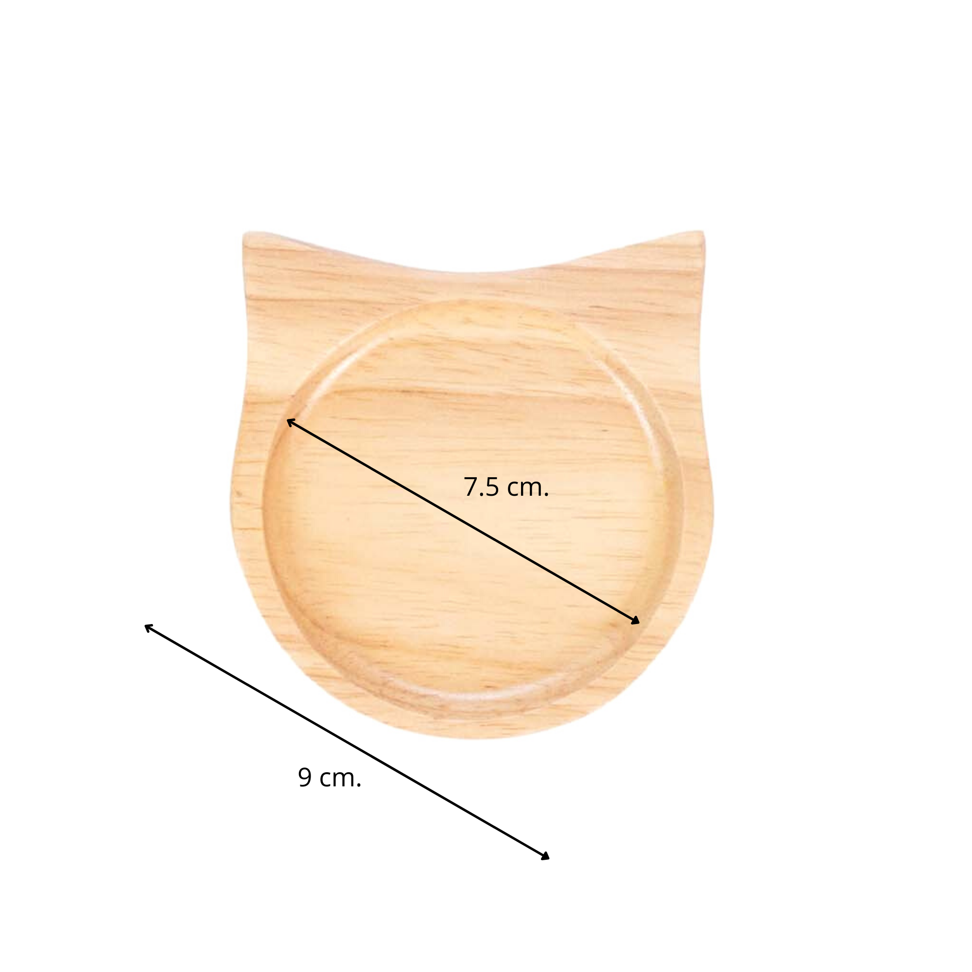 MINIWOOD จานรองแก้ว รูปแมว ผลิตจากไม้ยางพารา