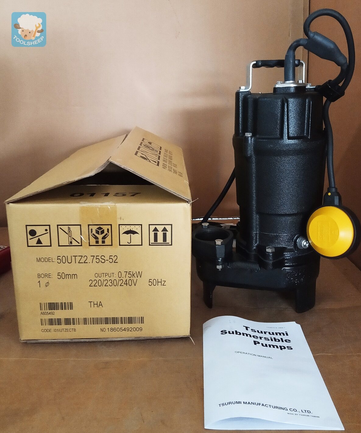 ปั๊มแช่ TSURUMI รุ่น 50UTZ2.4S (พร้อมลูกลอย)