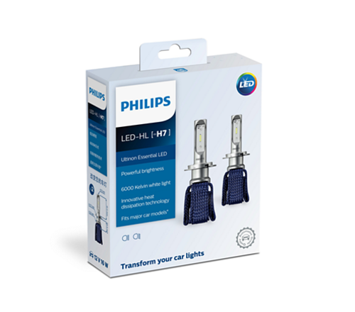 หลอดไฟรถยนต์ Philips ไฟหน้า LED H7 ESSENTAIL ULTINON