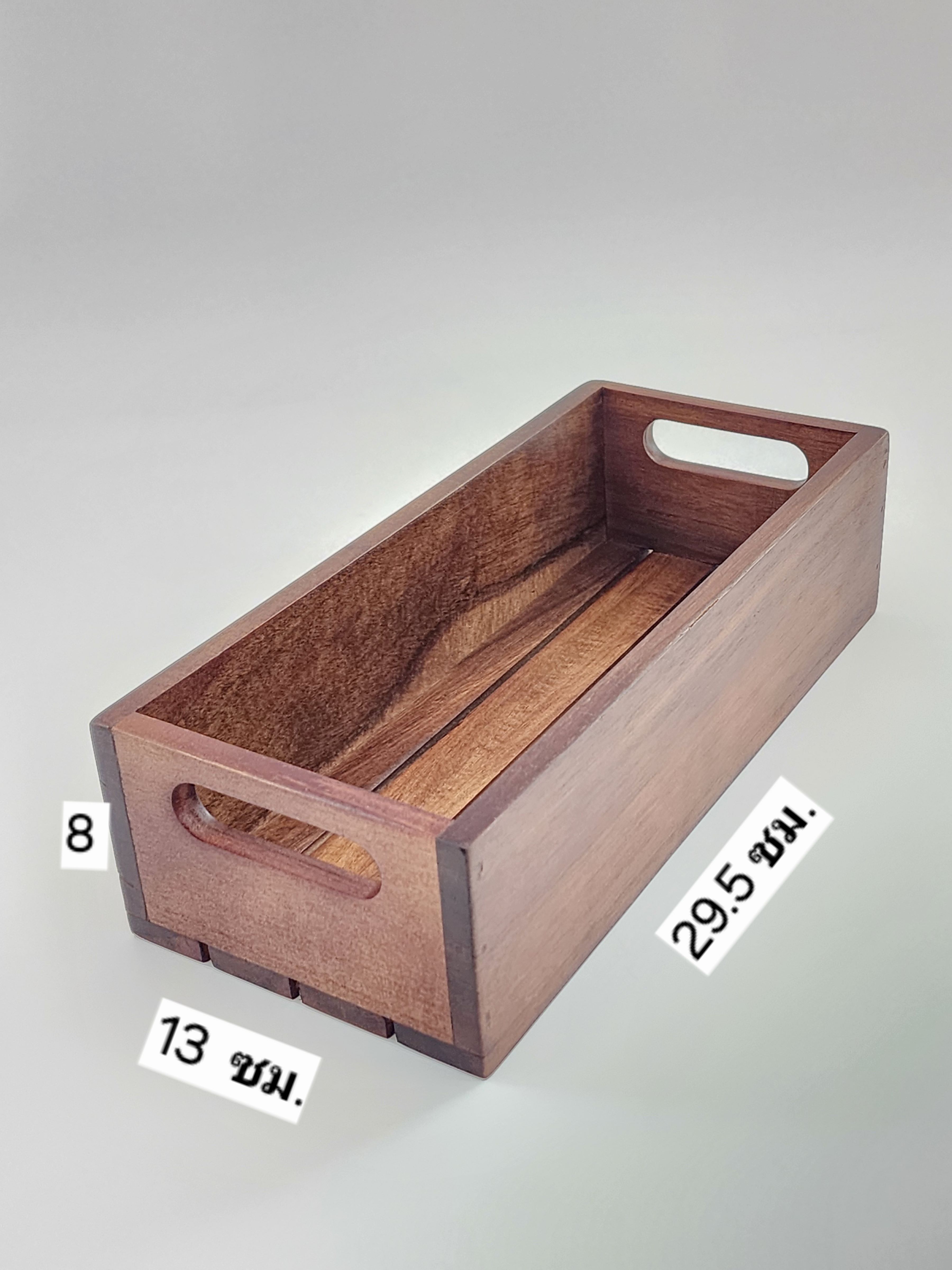 MINIWOOD ถาดไม้ระแนง ลังไม้ ลังผลไม้ ถาดเสริฟไม้จามจุรี wooden box