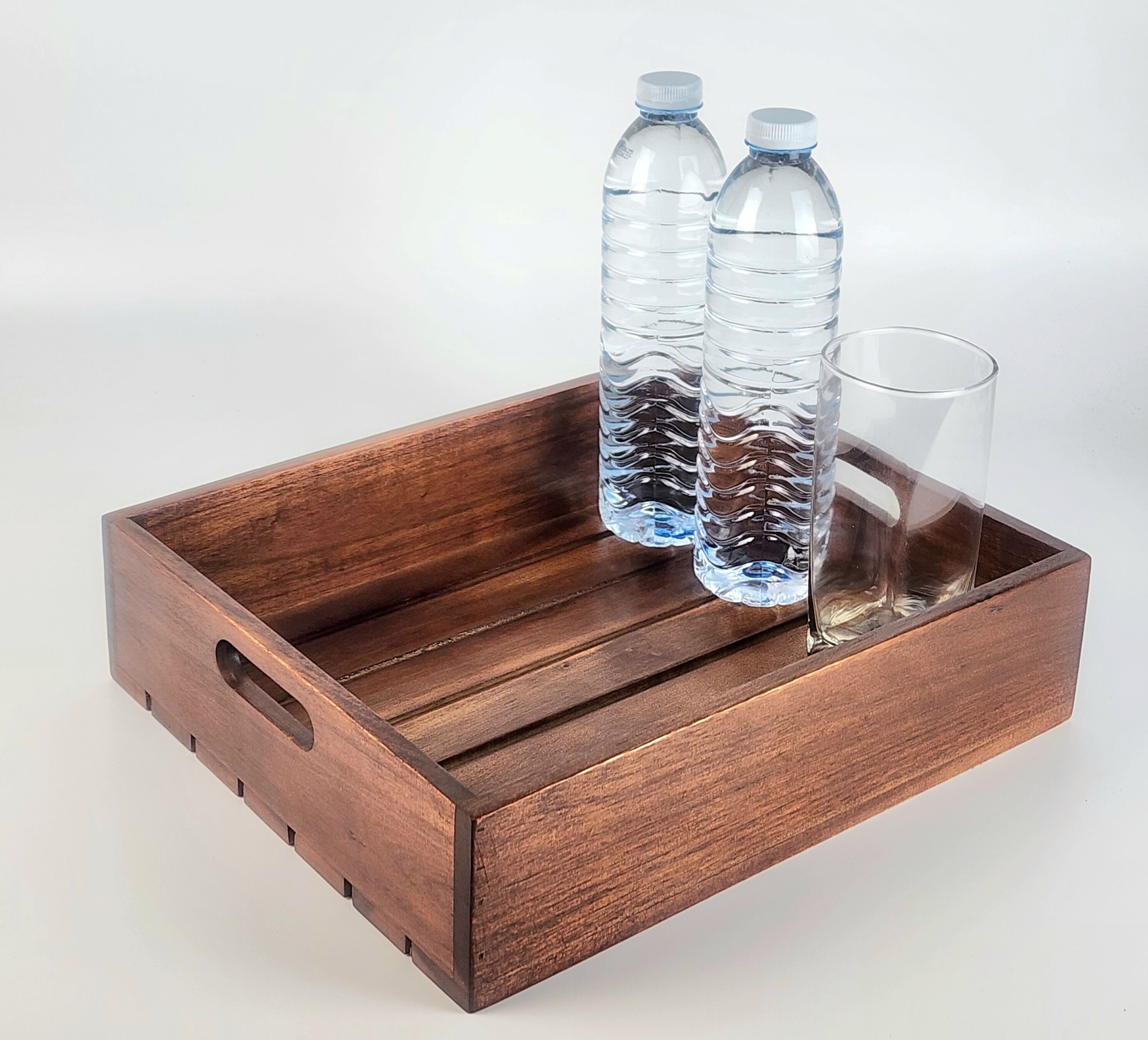 MINIWOOD ถาดไม้ระแนง ลังไม้ ลังผลไม้ ถาดเสริฟไม้จามจุรี wooden box