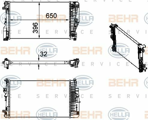 BEHR-P หม้อน้ำ BENZ รถตู้ VITO (639)