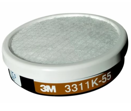3M™ ตลับกรองไอระเหยสารตัวทำละลาย รุ่น 3311K-55 ขนาด 55 cc พร้อมแผ่นกรองฝุ่นละออง