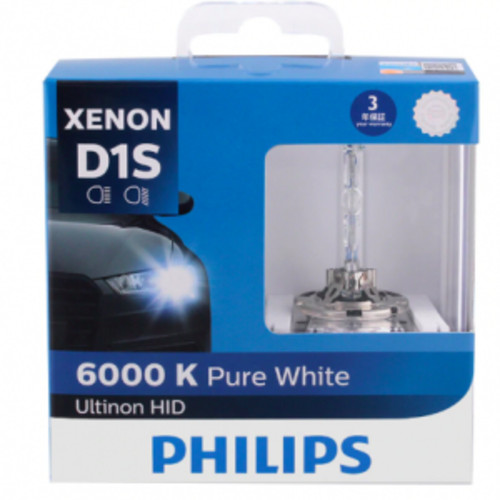 หลอดไฟรถยนต์ Philips Ultinon หลอด D1S 6000K