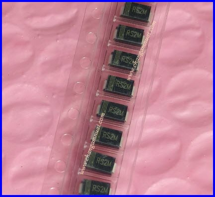 RS2M FR207 SMD ไดโอด FAST 1000V 2A สินค้าแพ็คละ 10 ตัว