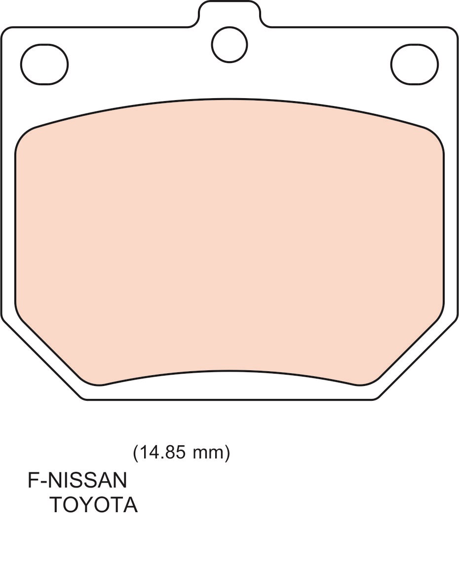 ผ้าเบรค (หน้า) Toyota Crown, Nissan Skyline, Dutsan ปี 1972 - 1982 (N-Brake)
