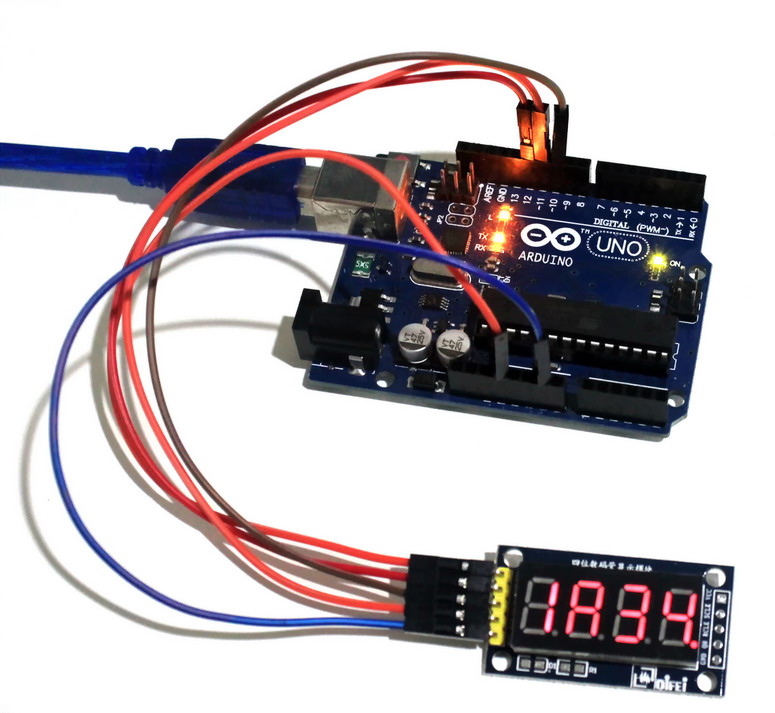 โมดูลแสดงค่าตัวเลข 4 หลัก Four digital tube module LED display