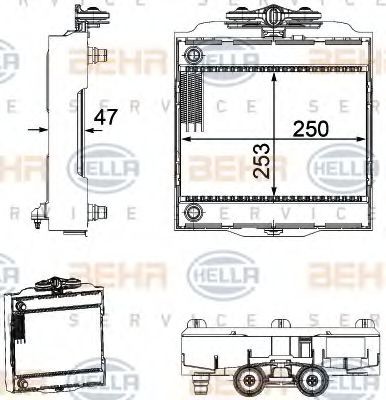 BEHR-P หม้อน้ำ BMW 6(F06,12,13) ปี 2011 7(F01-04) 730d ปี 200820-15