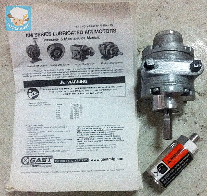 มอเตอร์ลม GAST รุ่น 1UP-NRV-3A