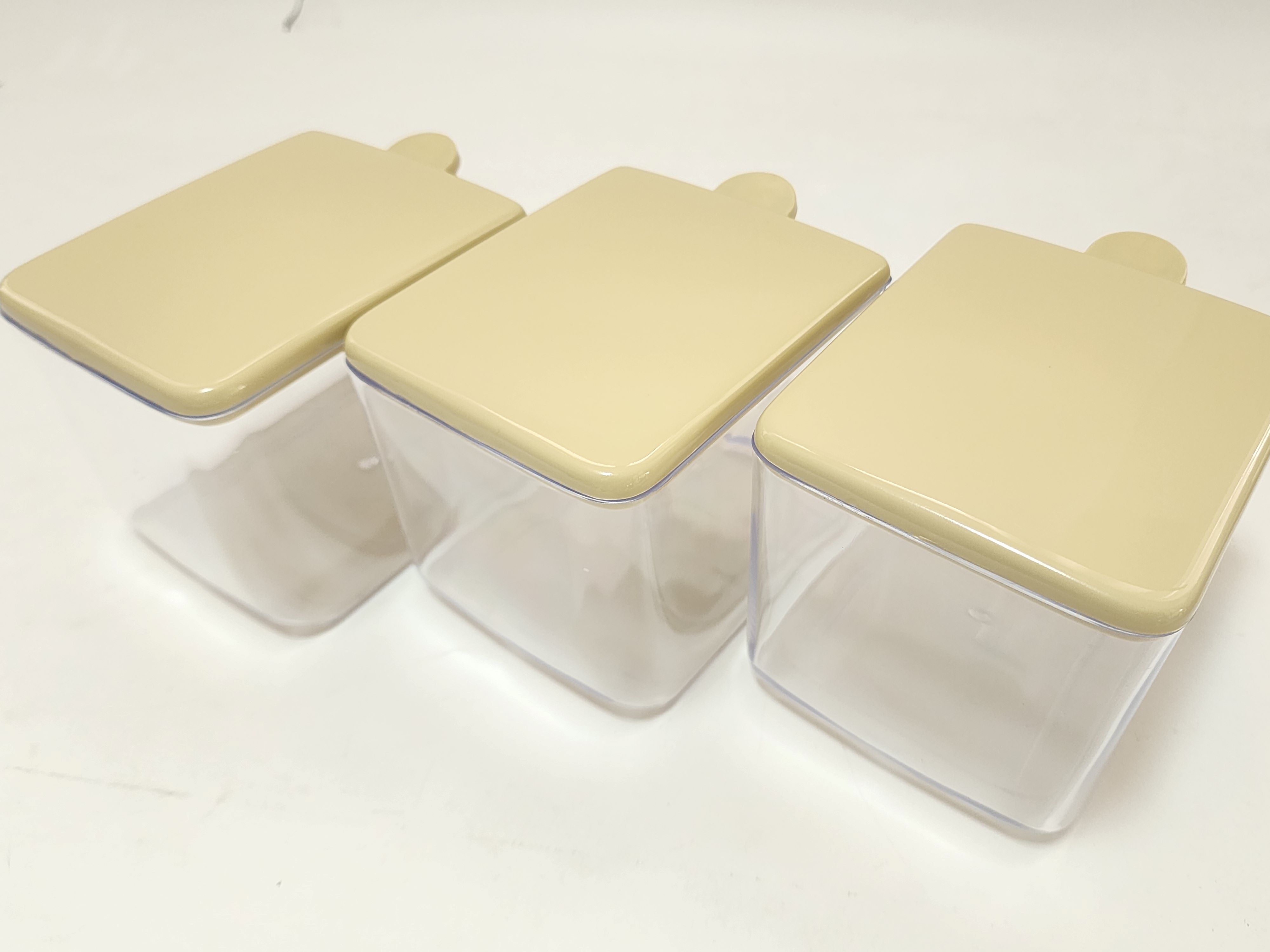 MINIWOOD โหลพลาสติกสี่เหลี่ยม กระปุกกาแฟ Food Safe