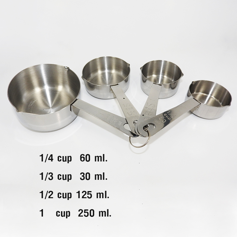 ชุดช้อนตวงสแตนเลส 4 ช้อน 1610-424