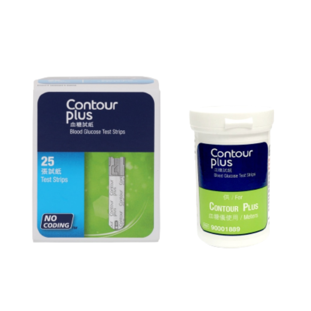 แผ่นตรวจน้ำตาล Contour Plus