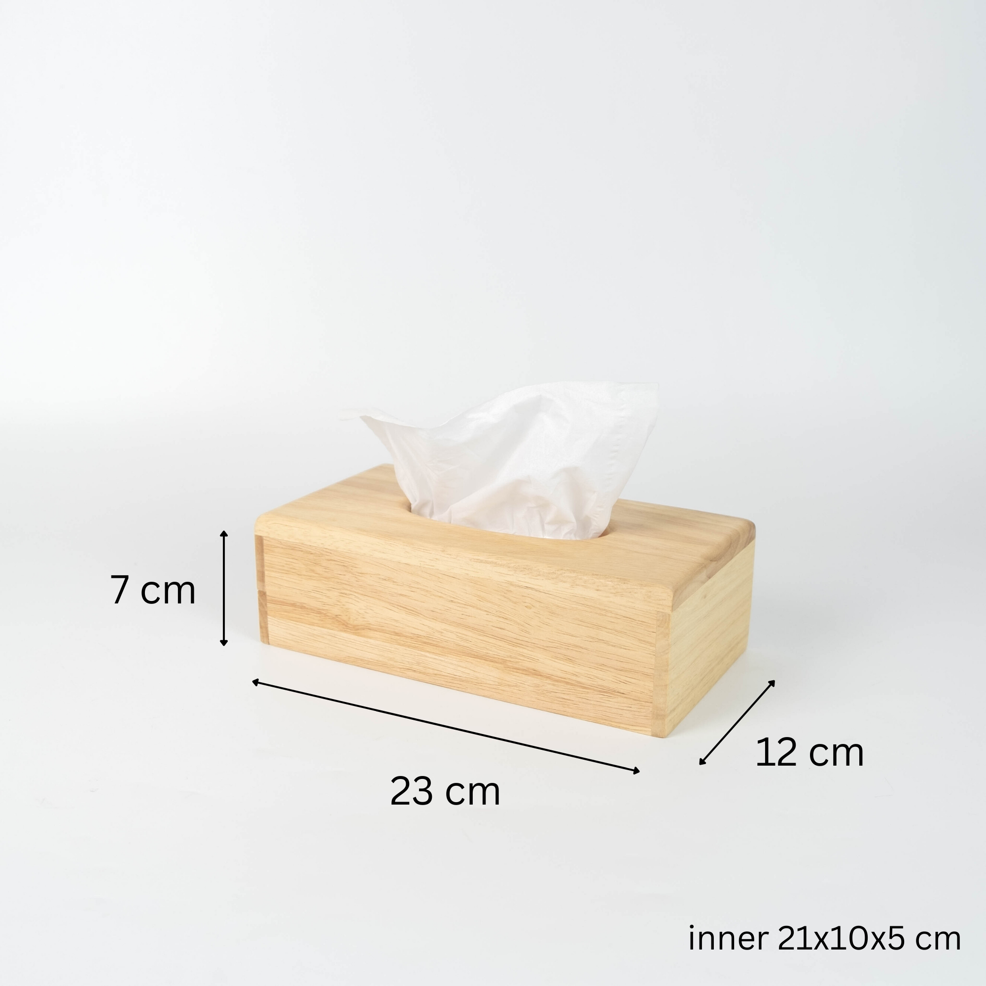 MINIWOOD กล่องทิชชู่ บาง กล่องใส่ทิชชู่ซองพลาสติก กล่องทิชชู่เช็ดหน้า 100 แผ่น Tissue Holder ผลิตจากไม้