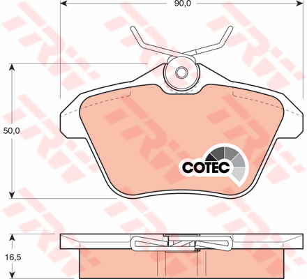 ผ้าเบรค TRW ล้อหลัง ALFA 156 2.0 Twin Spark Sport Wagon ปี 2002 COTEC (GDB1147)