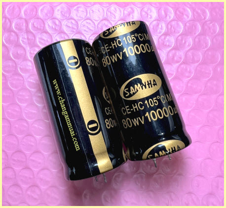 Samwha 80V10000uF 10000uf80v 30x70 มิล คาปาซิสเตอร์เครื่องขยายเสียง 105°C องศา